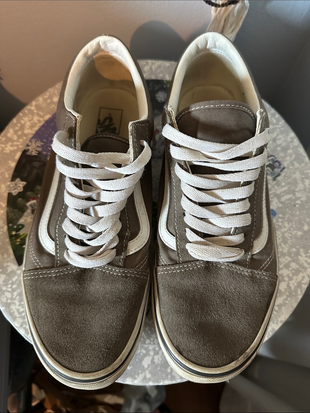 Vans Brown Suede Low-Top Sneakers with White Stripe